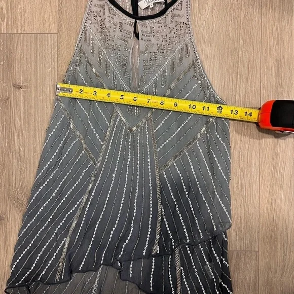 Parker Black and Silver Beaded Blouse - Picture 3 of 5